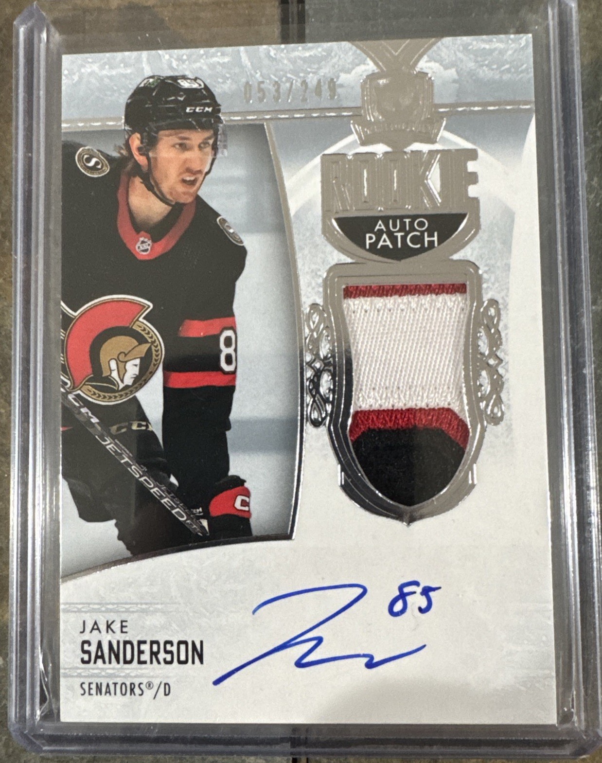 2022 UPPER DECK THE CUP #121 JAKE SANDERSON ROOKIE PATCH AUTO RC ROOKIE /249
