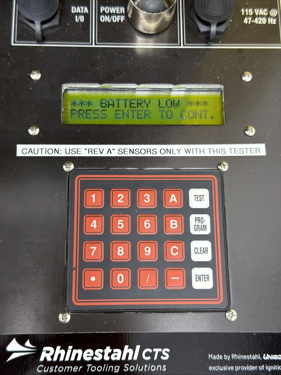 RHINESTAHL CTS 137332 FLIGHT LINE IGNITION SYSTEM TESTER POWER TO RHINESTAHL CTS 137332 FLIGHT LINE IGNITION SYSTEM TESTER POWER TO