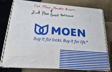 Raro rubinetto per lavandino Moen Monticello 4572 P. Ottone lucido. Lotto usato buono