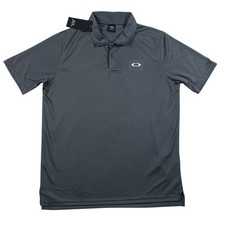NWT Oakley Icon TN Protect RC Golf Polo Shirt Mens L Uniform Gray Hydrolix UPF30