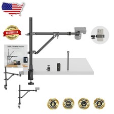 Heavy Duty Camera Desk Mount 3kg Load Clamp Stand w/ Aux Support