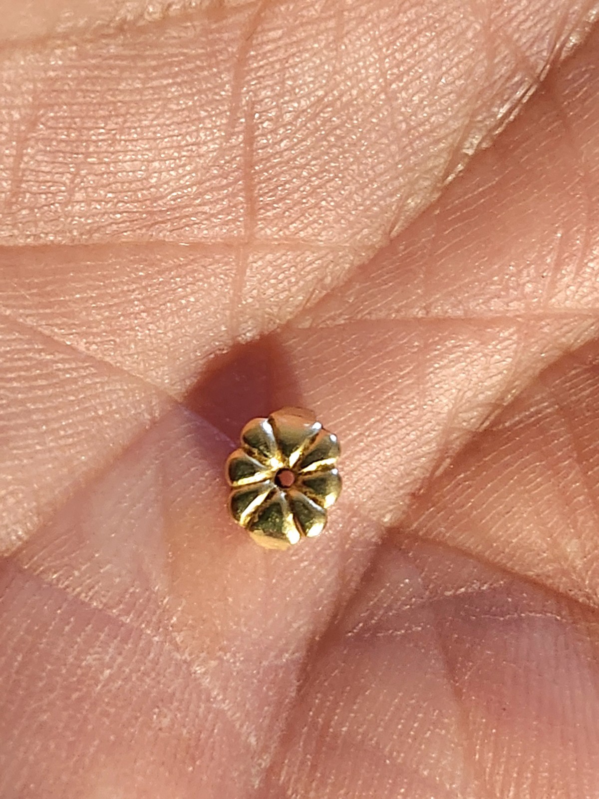 14k Solid Yellow Gold single Earring Butterfly Ba… - image 2