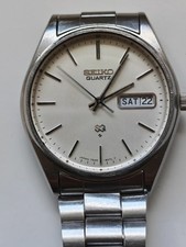 Lovely Seiko SQ Quartz vintage watch 7546-8060 white dial with original strap.