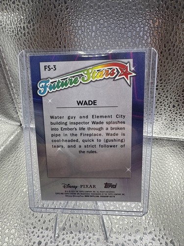 2025 Topps Chrome Disney Wade #FS-3 - Inserto Future Stars - Imagen 6 de 6