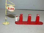 Matchbox Lesney Accessory pack Esso Petrol Pumps set & forecourt sign red