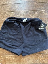 Art Class Kids' Fleece Raw Edge Lounge Shorts Black Size L 10/12 NWT
