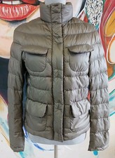 Uniqlo +J Jil Sander Ultra Light Down Jacket Brown Zip & Snap Women's Size Small