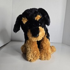 Ty Classic 2007 Brutus Plush Dog 12" Black Brown Red Collar Stuffed Animal