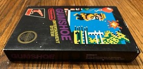Nintendo Gumshoe Sticker Seal Black Box NES Video Game 5 screw Cartridge RARE