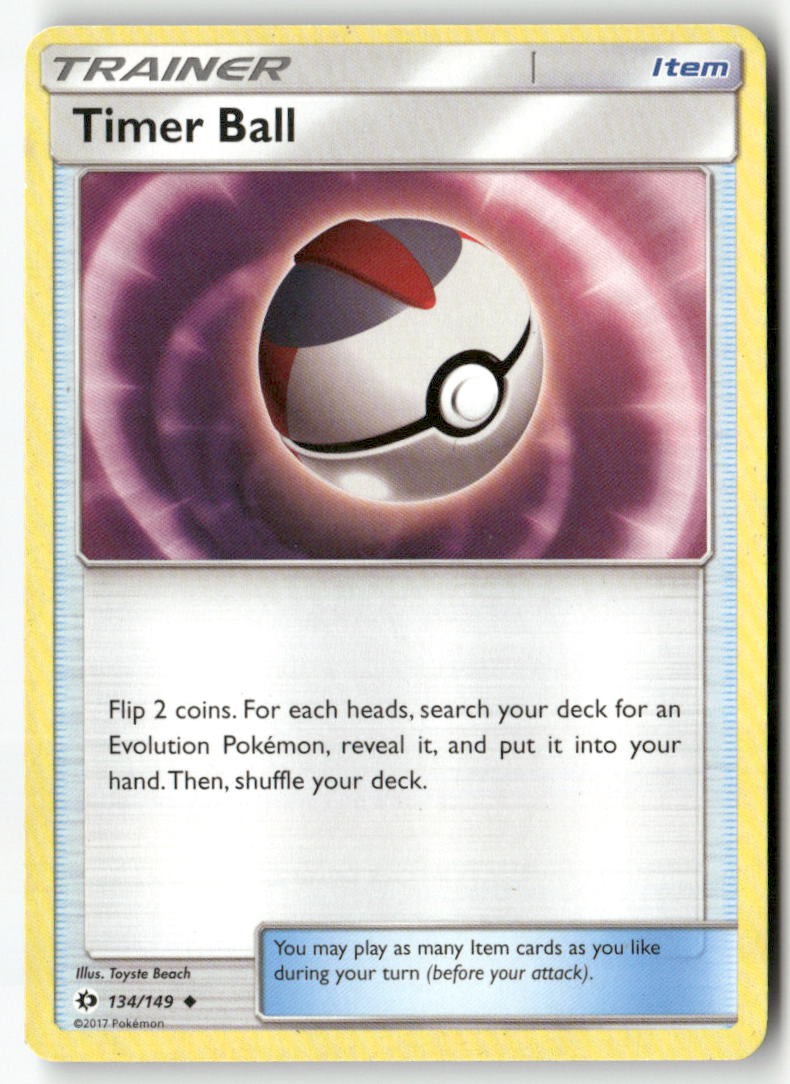 Timer Ball 134/149 Uncommon SM Base Set Pokemon Lightly Played
