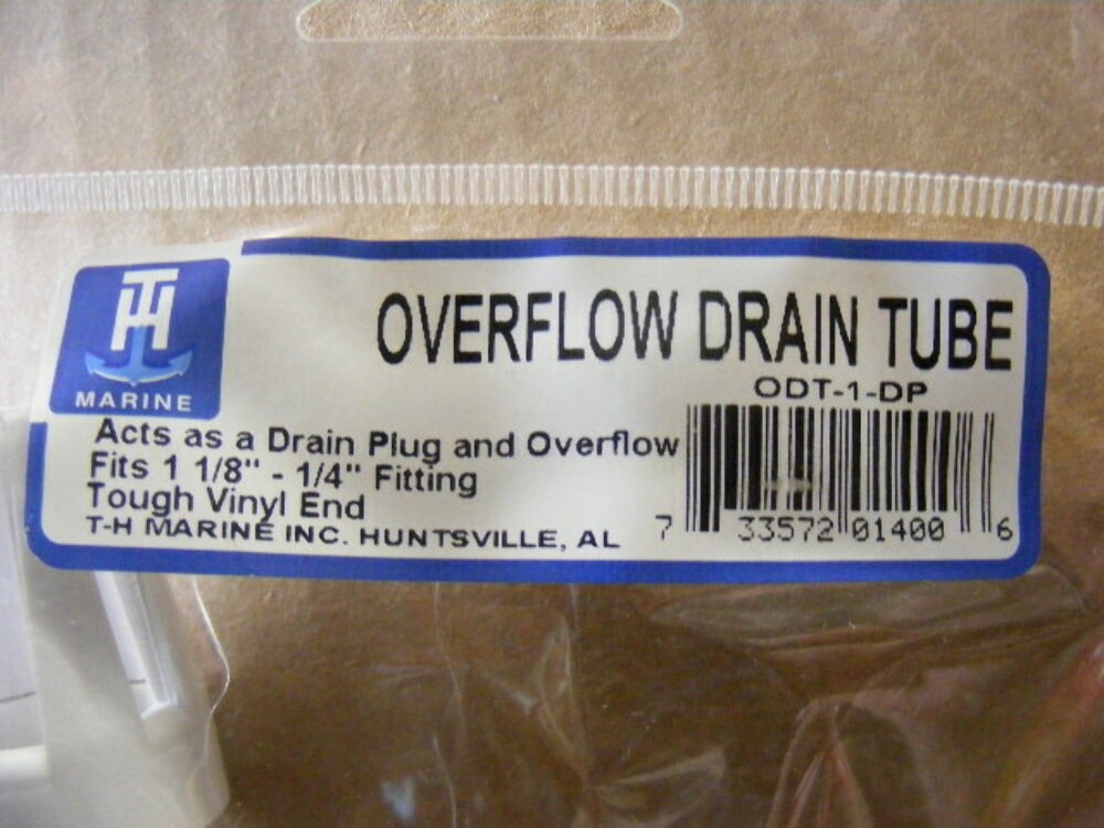 Overflow Drain Tube Push In Style - Fits 1 1/8" Drain - TH Marine ODT-1-DP - Foto 2