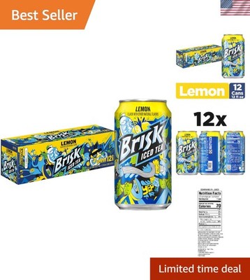 Pack of 12 Brisk Lemon Iced Tea - Perfectly Refreshing & Natural Drink