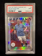 2024-25 Topps Chrome UCC Erling Haaland Refractor PSA 9 #9 Manchester City 