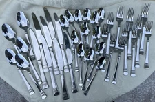 36 Pcs KENSINGTON International Silver Forks, Spoons & Knives Preowned
