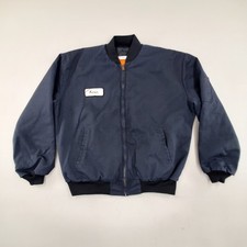 Vintage 1990s Red Kap Size XL Mechanic Work Ykk Zipper Jacket Blue Handyman