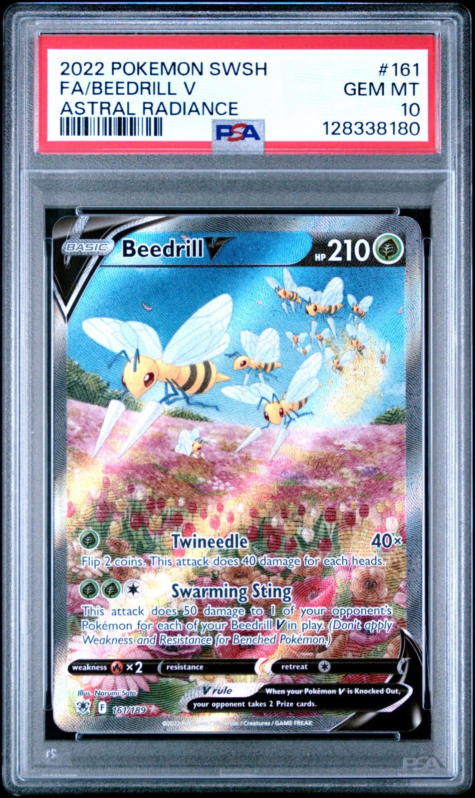 Pokemon Beedrill V Astral Radiance Full Alt Art #161 PSA 10 Gem Mint