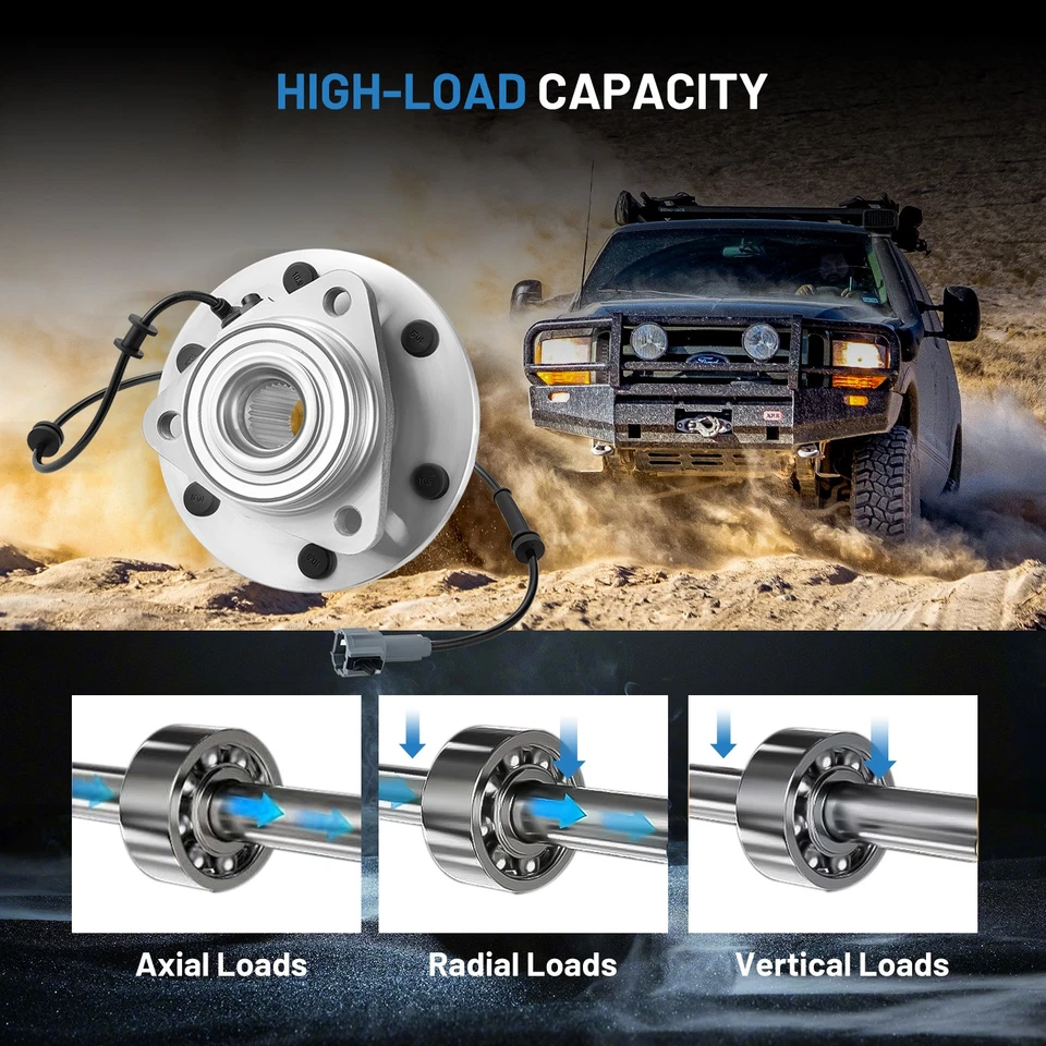 Juego de 4 conjunto de bujes y cojinetes de rueda delantera para Nissan Titan 2004-2007 5,6 L V8 Foto 4 de 4