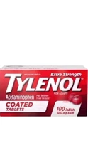 Tylenol Extra Strength Pain Reliever 100 Coated Tablets Check Descripton&Picture