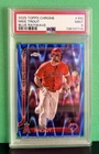 2025 Topps Chrome Mike Trout #100 Blue RayWave Refractor /150 PSA 9 Mint Pop 1!