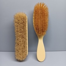 2 MCM IVOROYD Bakelite Butterscotch Hair Brush / Lint Clothes Brush - Clean