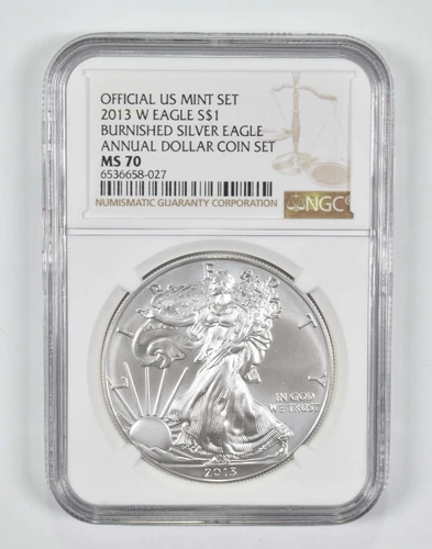 MS70 2013-W Burnished Annual Set - American Silver Eagle NGC *6356