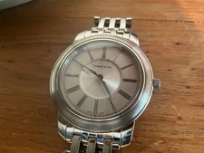 TIFFANY & Co mens watch resonator swiss made stainless steel fits 7" wrist