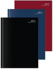 Classic A4 2 Pages Per Day Diary 2026 Assorted Hardcover Foil Cover Ribbon
