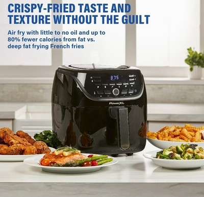 PowerXL Vortex Pro 6 Qt Air Fryer Latge Capacity Quick Easy Meals Crispy New