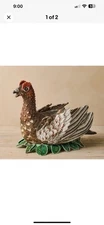 John Derian Target 2025 Fall Shaped Beaded Grouse 16"X8" Pillow NWT