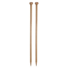 9mm Bamboo Knitting Needle Straight Single Pointed 13.8 Inch Long US Size 13