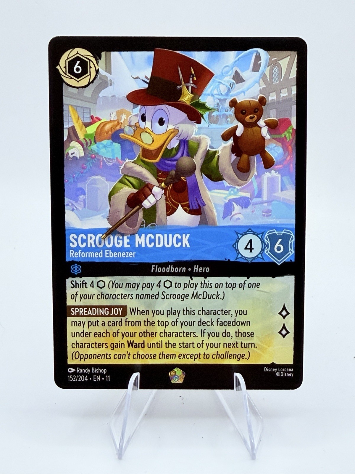 Lorcana Foil Scrooge McDuck - Reformed Ebenezer Winterspell 152/204 Legendary NM