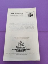 N64 Nintendo 64 Expansion Pak Instruction Manual Book INSERT Revision K