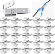 25 Pcs Double Piggyback Spade Connectors Electrical Double Male Female Adapter