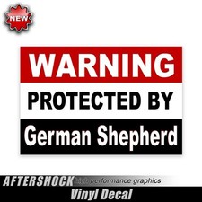 Warning Protected by German Shepherd Dog Decal Sticker Security Window K9