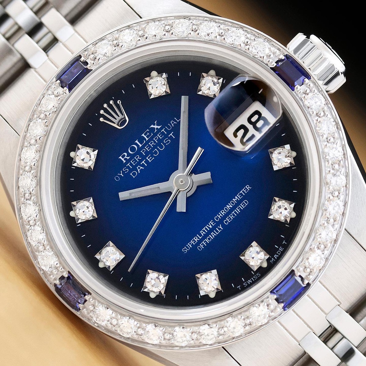 Gioielli Vetro Zaffiro Rolex Datejust Rolex Datejust 69174 18K Oro