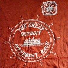 The Great Detroit Riverboat Race P.A.L. Chemise vintage taille : L rouge