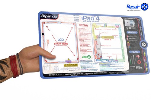 Apple iPad 4 wifi Repair Non-Magnetic Screw Mat RepairX Hero - 第 2/4 張圖片