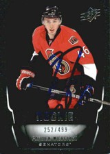 Patrick Wiercioch Signed Auto 2011-12 Upper Deck Sp Rookie card Ottawa Senators. rookie card picture