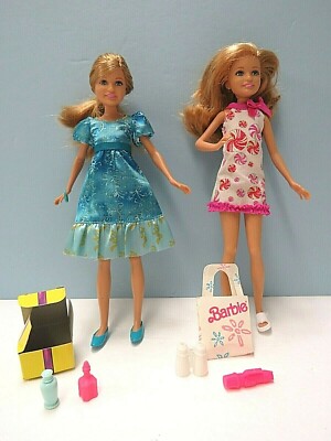 2 Mattel Stacy Dolls Wearing Party Dresses and 2 Birthday Presents