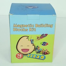 Magnetic Tiles Building Blocks 76 Pcs Magnet Tiles Kids Ages 4-8 New Box Dented