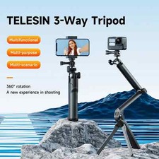 TELESIN Selfie Stick Tripod For GoPro/DJI Action/Insta360 Camera Accessories