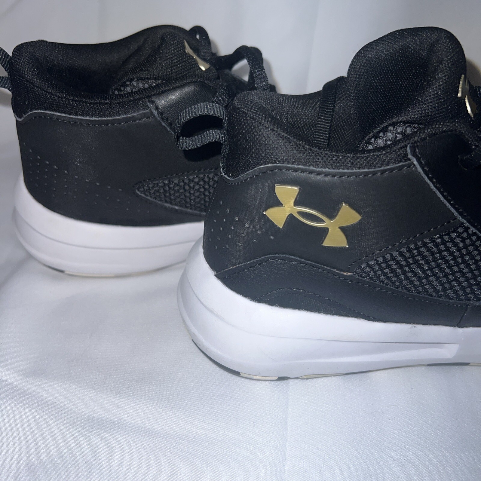 Under Armour Boys Lockdown 5 3023533-003 Black Basketball Shoes Sneakers Sz 6Y thumbnail 10