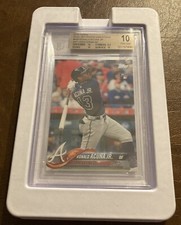 2018 Topps Series 2 Bat Head Down S2, Ronald Acuna Jr RC #698, BGS 10 PRISTINE