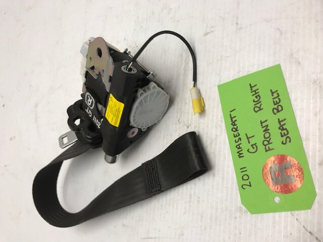 11 MASERATI GRAN TURISMO S M145 BLACK RIGHT PASSENGER  SEATBELT SEAT BELT 08-13