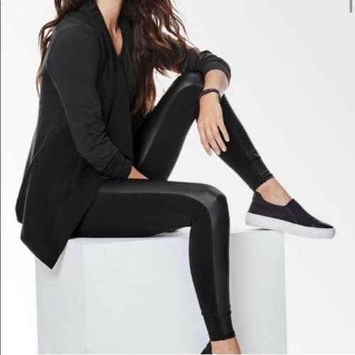 Athleta High Rise Gleam Faux Leather 