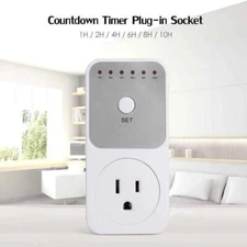 Smart Control Countdown Timer Switch Auto Shut off Outlet US Plug-in Socket FS
