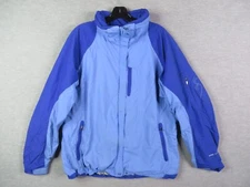 Columbia Womens Jacket Large Blue Colorblock Full Zip Bugaboo Interchange