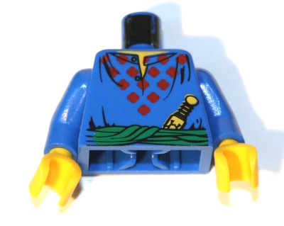 1x LEGO  Torso Körper Orient mit Punkten, grünem Gürtel, Dolch 973px188 NEU Blau