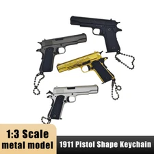 Gun Model Keychain,1911 Metal Keychain Pistol Keychain for Man,Son,Collector,Him