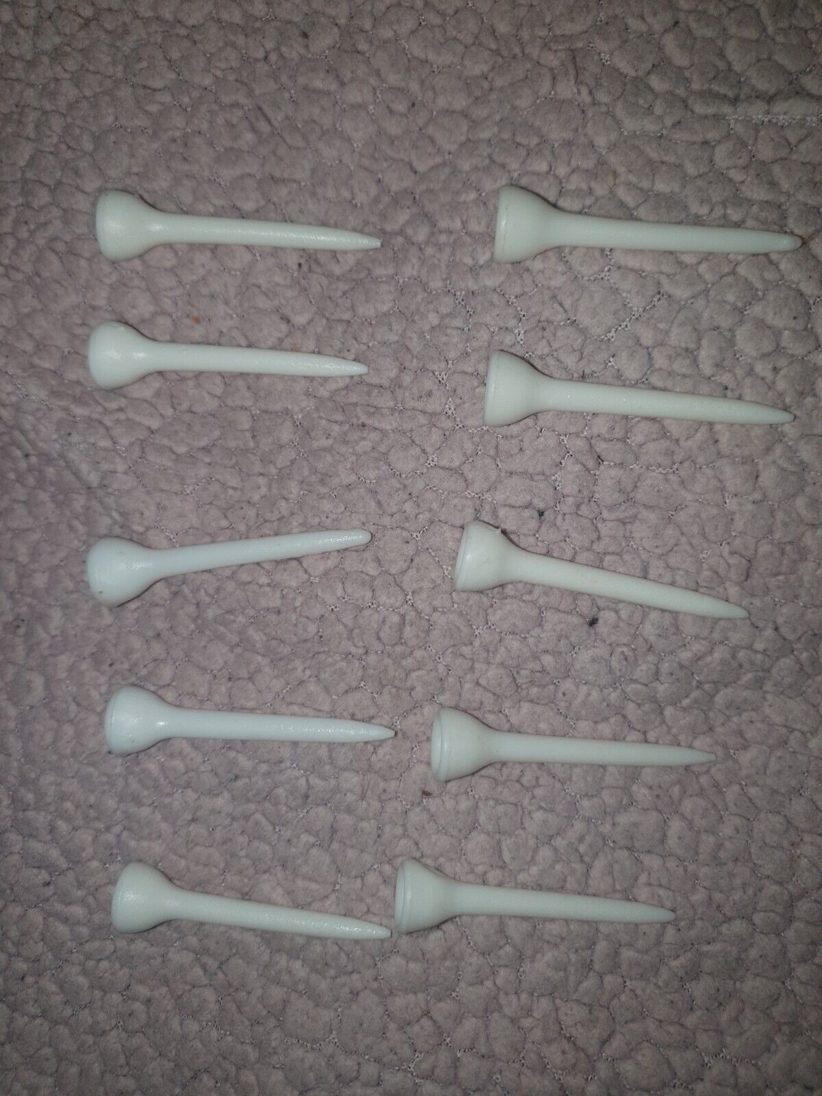 SET OF 10 50MM 2" PLASTIC GOLF TEES IN WHITE OR YELLOW eBay